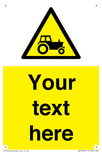 Custom warning farm machinery